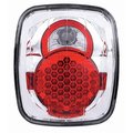 Ipcw IPCW LEDT-407C Jeep Wrangler 1987 - 2006 Tail Lamps; LED Crystal Clear LEDT-407C